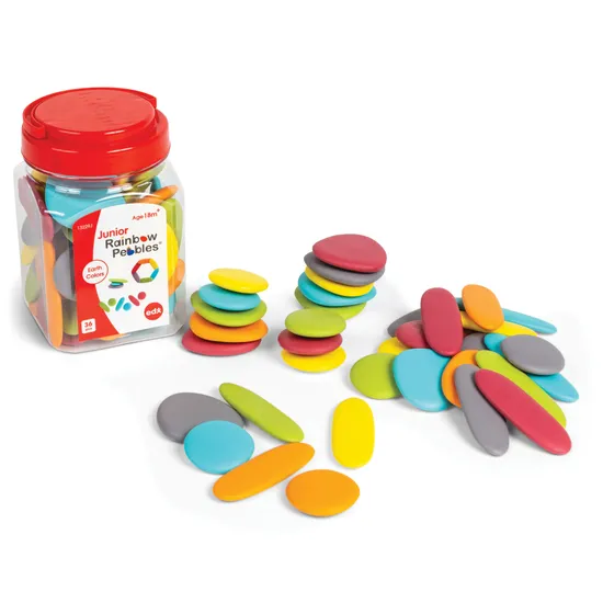 Junior Rainbow Pebbles - Earth Colours - 36pc - Modern Teaching Aids NZ