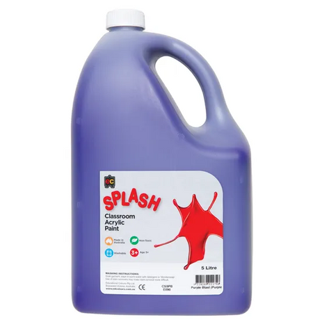Splash Acrylic Paint - Purple Blast 5 Litre - Modern Teaching Aids NZ
