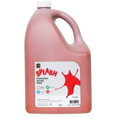 Splash Acrylic Paint-Choc Fudge Brown 5 Litre - Modern Teaching Aids NZ