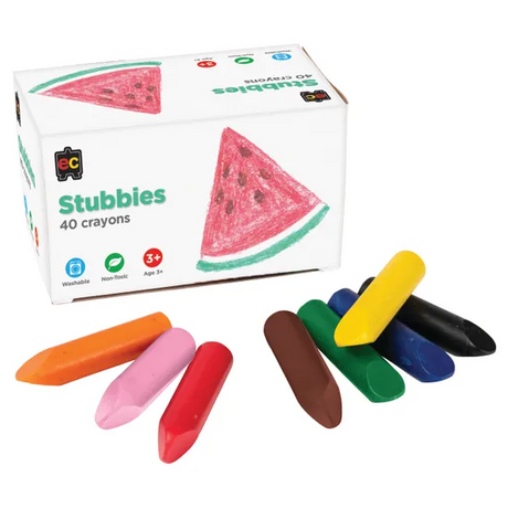 Stubbies Crayons - Pack of 40 - Modern Teaching Aids NZ
