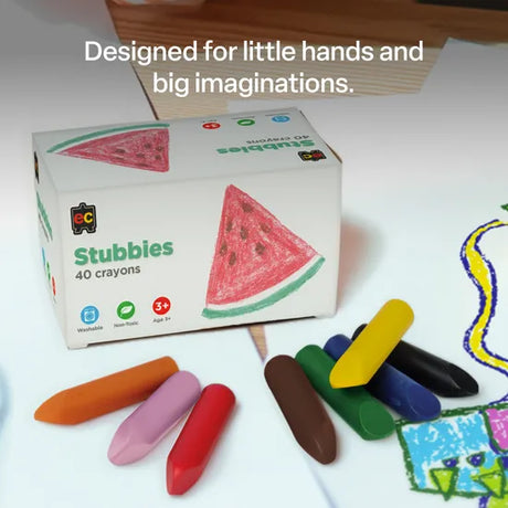 Stubbies Crayons - Pack of 40 - Modern Teaching Aids NZ