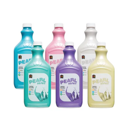 Acrylic Pearl Paint 2 Litres - Set of 6 - Modern Teaching Aids NZ