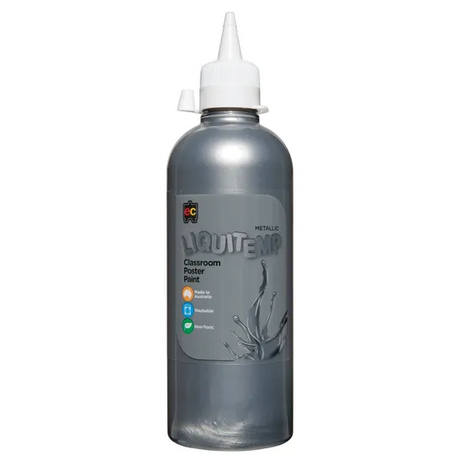 Liquitemp Metallic Paint - Silver 500ml - Modern Teaching Aids NZ