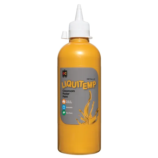 Liquitemp Metallic Paint - Gold 500ml - Modern Teaching Aids NZ