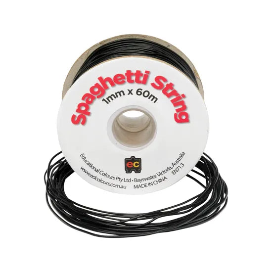 Spaghetti String Black 60m - Modern Teaching Aids NZ