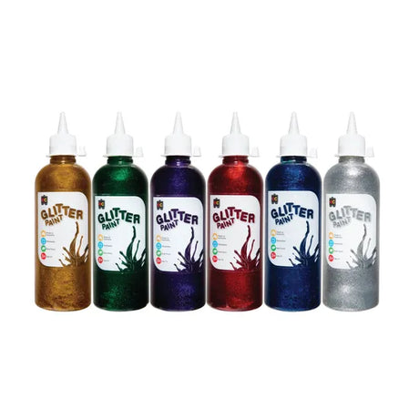Glitter Paint - Set of 6 X 500ml - Modern Teaching Aids NZ