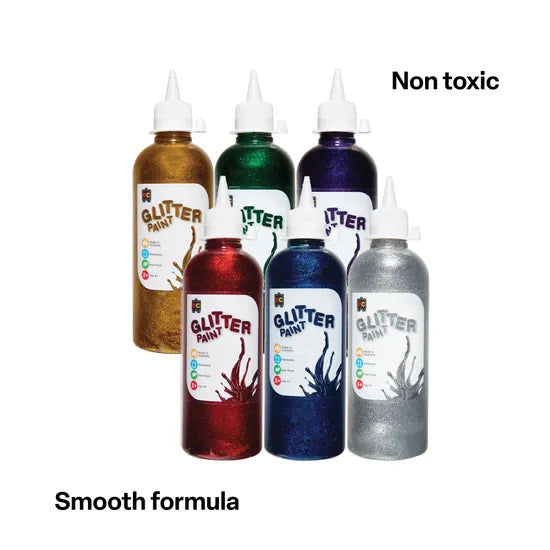 Glitter Paint - Set of 6 X 500ml - Modern Teaching Aids NZ