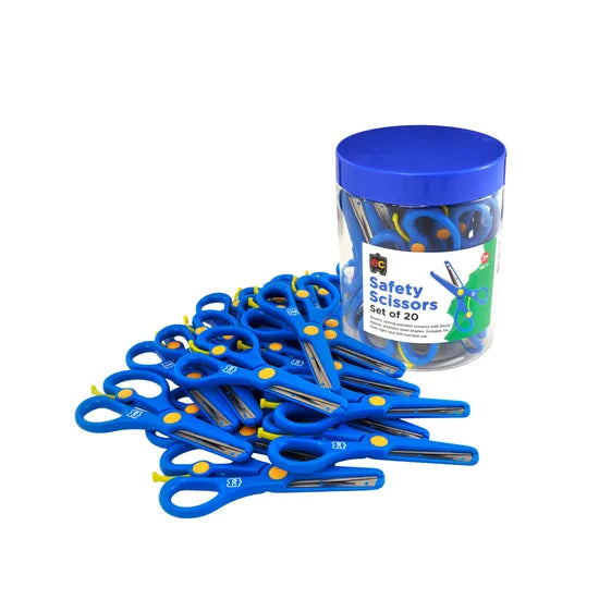 Safety Scissors Spring Assisted - Pack of 20 - Modern Teaching Aids NZ