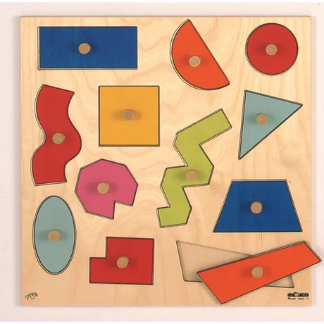 Geometric Shapes Puzzle Inlay board - Modern Teaching Aids NZ