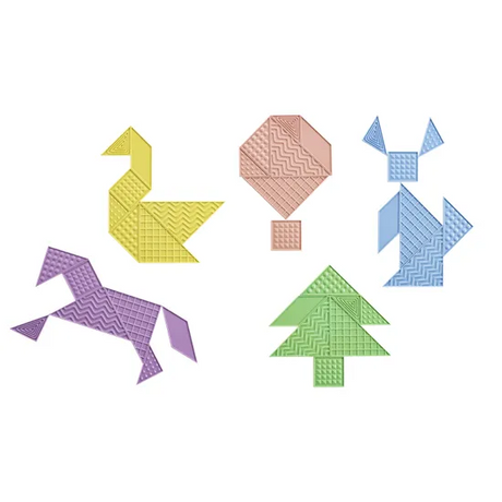 Tactile Tangram Classroom Set - Modern Teaching Aids NZ