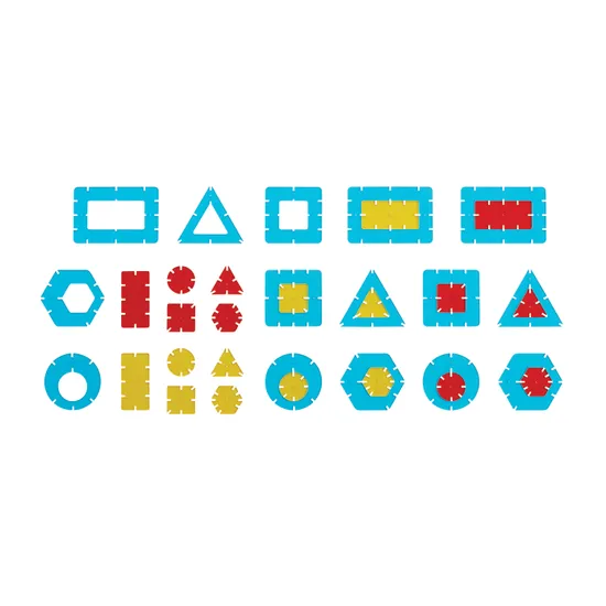 Interlocking Geo Shapes 82 PIeces - Modern Teaching Aids NZ