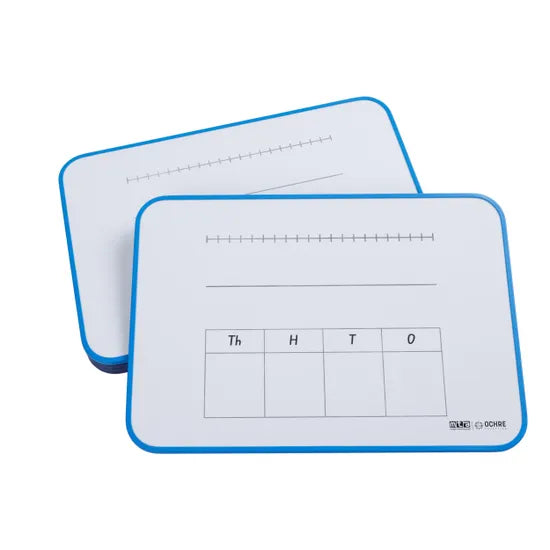 Ochre Magnetic Student Mini Whiteboard Maths - Year 2 Pack of 5 - Modern Teaching Aids NZ