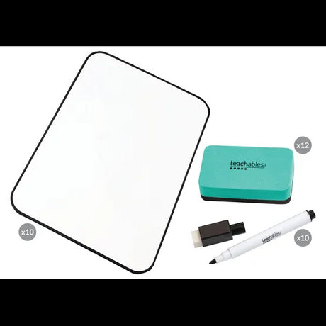 A4 Double-Sided Magnetic Mini Whiteboard Black Kit - Modern Teaching Aids NZ