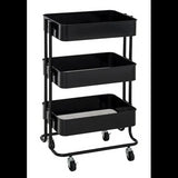3 Tier Storage Trolley Black - Modern Teaching Aids NZ