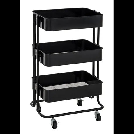 3 Tier Storage Trolley Black - Modern Teaching Aids NZ