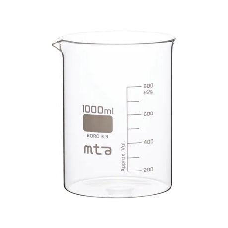 MTA Glass Beaker 1000mL PK6 - Modern Teaching Aids NZ