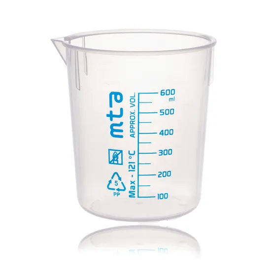 MTA Poly Beakers 600mL PK10