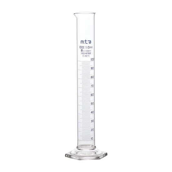 MTA Glass Measuring Cylinder 100ml - Modern Teaching Aids NZ