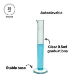 Graduated Cylinder - Polypropylene, 25 ml - Modern Teaching Aids NZ