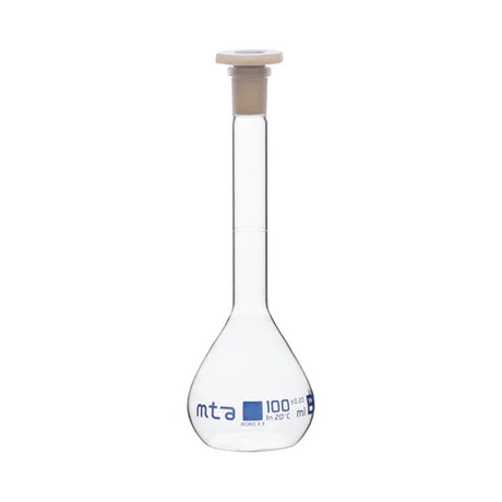 MTA Volumetric Flask 100mL B Grade w/ Stopper PK2 - Modern Teaching Aids NZ