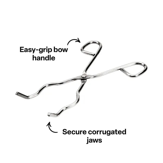 Crucible Tongs with Bow  Stainless Steel - 20 cm - Modern Teaching Aids NZ