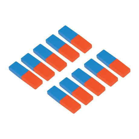 Plastic Cased Bar Magnets - Set of 10 - Modern Teaching Aids NZ