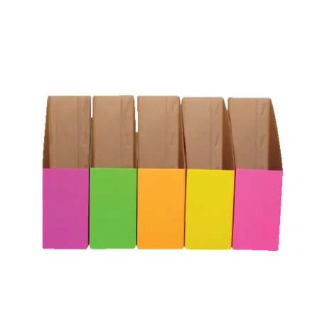 Magazine Box - Pack of 5 - Fluoro Mix - Modern Teaching Aids NZ