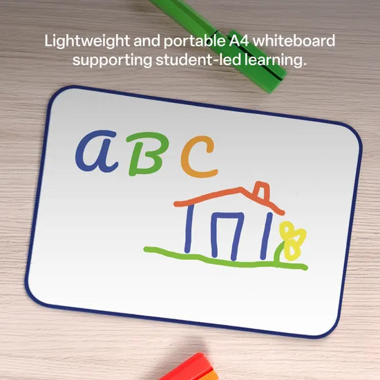 A4 Double-Sided Magnetic Mini Whiteboard Dark Blue - Modern Teaching Aids NZ