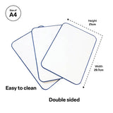 A4 Double-Sided Magnetic Mini Whiteboard Dark Blue - Modern Teaching Aids NZ