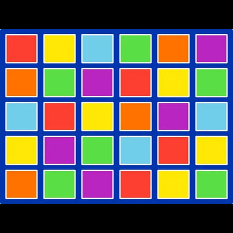 Colour Placement Rug - 30 Squares - 4 (L) x 3 (W) m - Modern Teaching Aids NZ