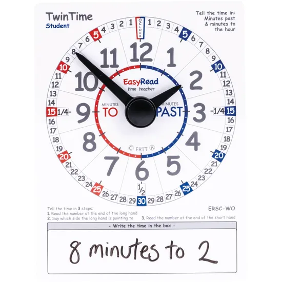 Easy Read Clock Dial - Teacher - Modern Teaching Aids NZ