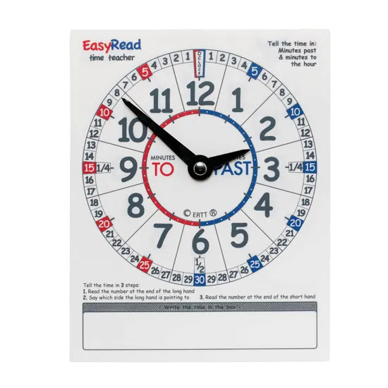 Easy Read Clock Dial - Student - Set of 10 - Modern Teaching Aids NZ