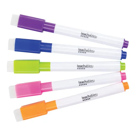 Write N Wipe Pens Asst Colours - Pack of 5 - Modern Teaching Aids NZ