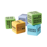 Colourful Foam Ten Frames Dice - Set of 12 - Modern Teaching Aids NZ