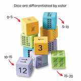 Colourful Foam Number Representation  Dice - Set o - Modern Teaching Aids NZ