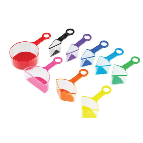 Rainbow Fraction Measuring Cups - Set of 9 - Modern Teaching Aids NZ