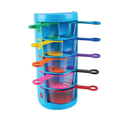 Rainbow Fraction Measuring Cups - Set of 9 - Modern Teaching Aids NZ
