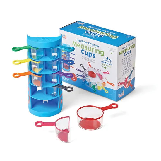Rainbow Fraction Measuring Cups - Set of 9 - Modern Teaching Aids NZ