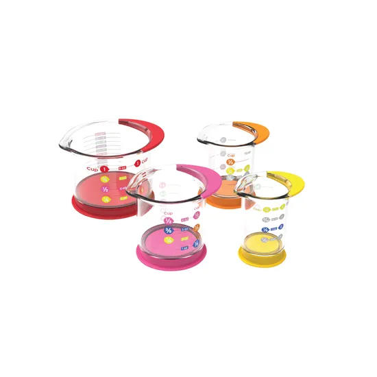 Rainbow Fraction Liquid Measuring Cups - Set of 4 - Modern Teaching Aids NZ
