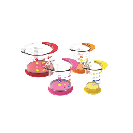Rainbow Fraction Liquid Measuring Cups - Set of 4 - Modern Teaching Aids NZ