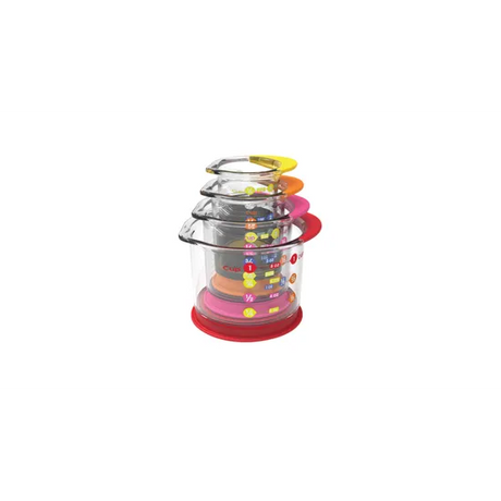 Rainbow Fraction Liquid Measuring Cups - Set of 4 - Modern Teaching Aids NZ