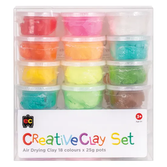 CreativeClay - Pack of 18 mix 25g Pot - Modern Teaching Aids NZ