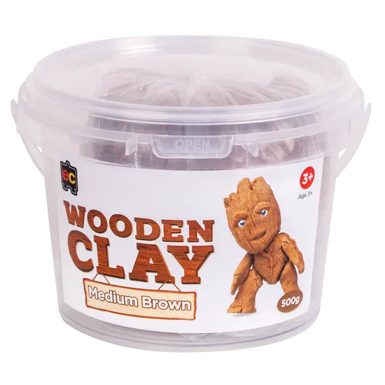 Wooden Clay - Medium Brown 500g - Modern Teaching Aids NZ