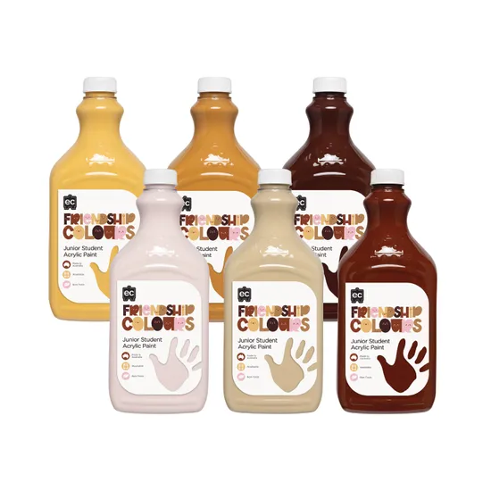 Friendship Colours Acrylic Paint 2 L - Set of 6