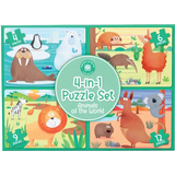 4-in-1 Puzzle Set: Animals of the World - Modern Teaching Aids NZ