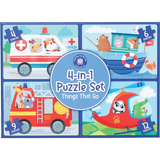 4-in-1 Puzzle Set: Things That Go - Modern Teaching Aids NZ