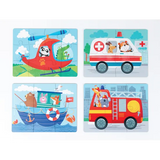 4-in-1 Puzzle Set: Things That Go - Modern Teaching Aids NZ