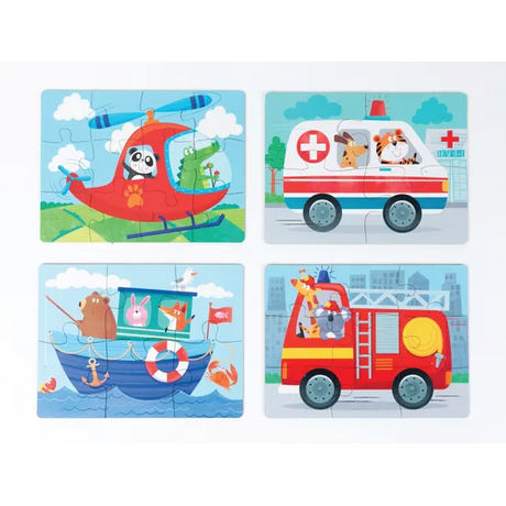 4-in-1 Puzzle Set: Things That Go - Modern Teaching Aids NZ