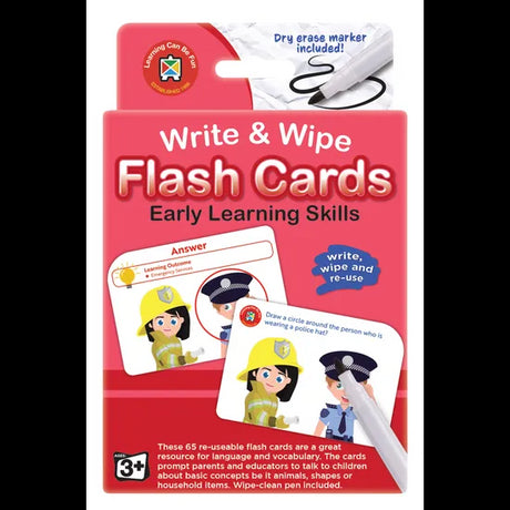 W&W Flash Cards Early Learning Skills w/m - Modern Teaching Aids NZ