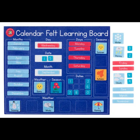Felt Learning Board Calendar - Modern Teaching Aids NZ